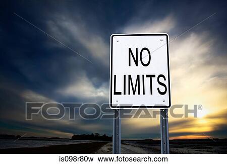 No limits sign View Large Photo Image Stock Photo - No limits sign. Fotosearch