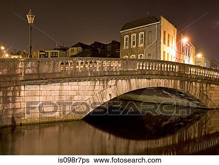 Parliament street bridge and lee river cork View Large Photo Image Stock Photograph - Parliament street bridge and lee river cork. Fotosearch