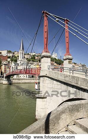 Passerelle bridge in lyon View Large Photo Image Stock Photography - Passerelle bridge in lyon. Fotosearch