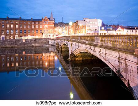 St patricks street bridge and lee river cork View Large Photo Image Stock Photography - St patricks street bridge and lee river cork. Fotosearch