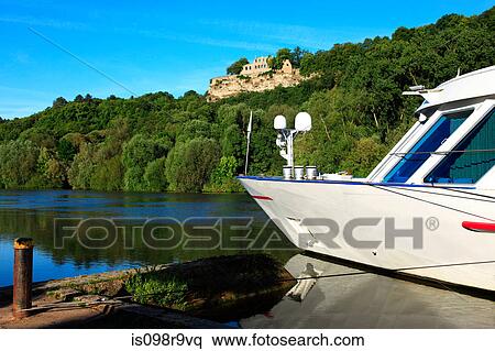 A boat moored on the rhine View Large Photo Image Stock Photography - A boat moored on the rhine. Fotosearch