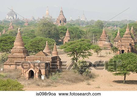 Stock Image - Ancient city of bagan in burma. Fotosearch