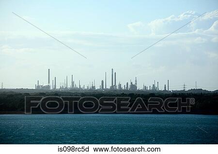 Southampton water and fawley oil refinery View Large Photo Image Stock Image - Southampton water and fawley oil refinery. Fotosearch