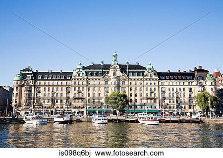 Stock Image - Buildings in strandvagen. Fotosearch