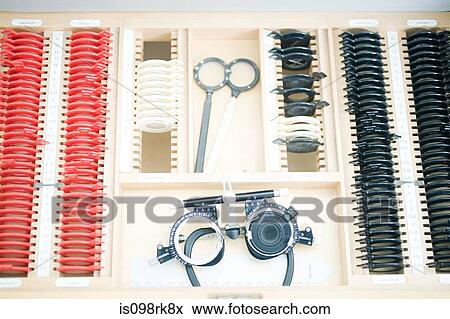 Phoropter and lenses View Large Photo Image Stock Photo - Phoropter and lenses. Fotosearch