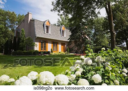 House and garden View Large Photo Image Picture - House and garden. Fotosearch