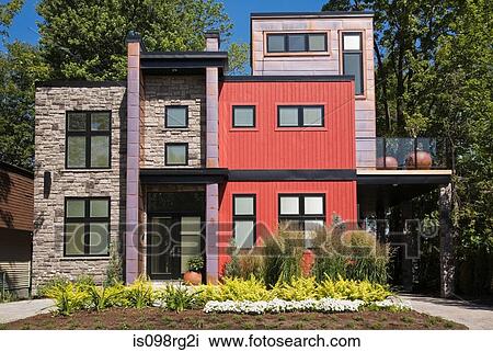 Modern house View Large Photo Image Stock Image - Modern house. Fotosearch