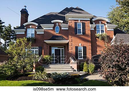Exterior of a large house View Large Photo Image Picture - Exterior of a large house. Fotosearch