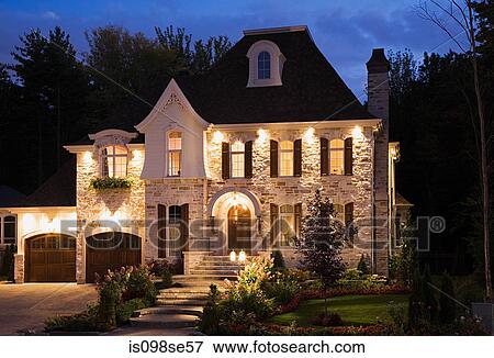 Exterior of a large house View Large Photo Image Stock Photo - Exterior of a large house. Fotosearch