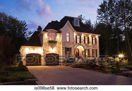 Exterior of a large house View Large Photo Image Stock Photo - Exterior of a large house. Fotosearch