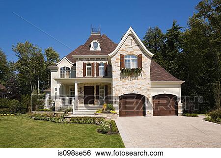 Exterior of a large house View Large Photo Image Stock Photograph - Exterior of a large house. Fotosearch