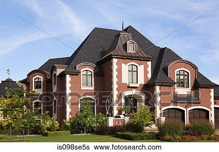 Exterior of a large house View Large Photo Image Stock Photograph - Exterior of a large house. Fotosearch
