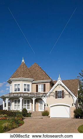 Exterior of large house View Large Photo Image Stock Photo - Exterior of large house. Fotosearch