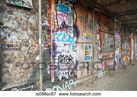 Graffiti on a brick wall View Large Photo Image Stock Photo - Graffiti on a brick wall. Fotosearch