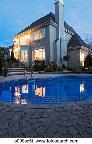 House with swimming pool View Large Photo Image Stock Photograph - House with swimming pool. Fotosearch