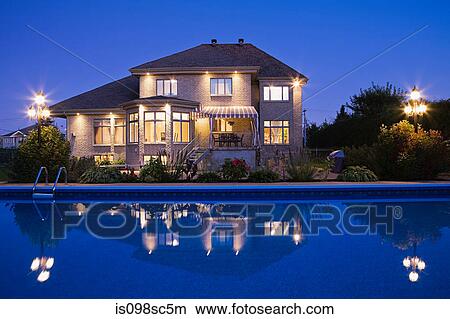 Large house with swimming pool View Large Photo Image Picture - Large house with swimming pool. Fotosearch
