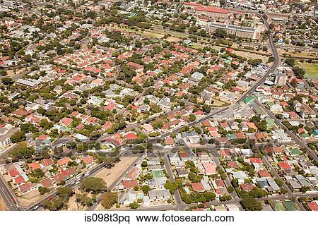 Aerial view of cape town suburb View Large Photo Image Stock Photography - Aerial view of cape town suburb. Fotosearch
