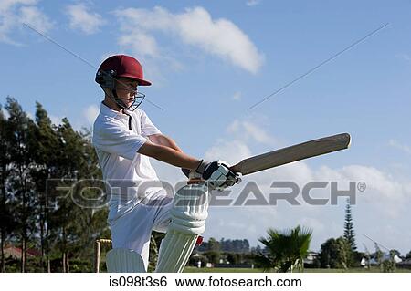 Stock Photograph - Auckland, cricket player. Fotosearch