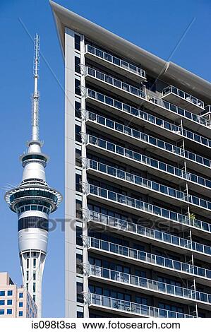 Auckland, skytower and skyscraper View Large Photo Image Stock Image - Auckland, skytower and skyscraper. Fotosearch