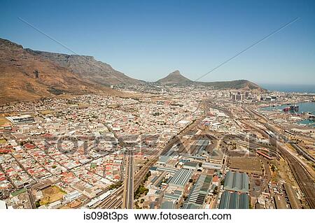 Cape town cityscape and table mountain View Large Photo Image Stock Photograph - Cape town cityscape and table mountain. Fotosearch