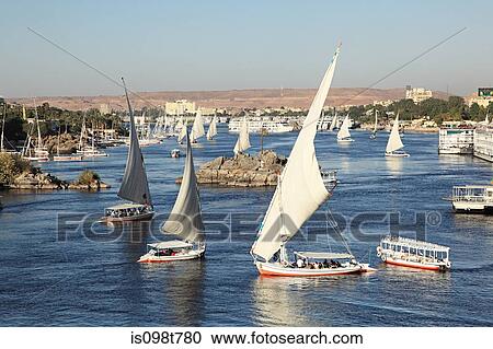 Felucca boats on nile cataract View Large Photo Image Stock Image - Felucca boats on nile cataract. Fotosearch