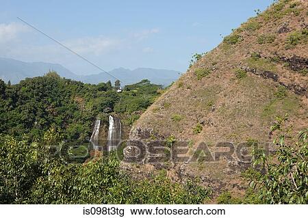Stock Image - Hawaiian waterfall. Fotosearch