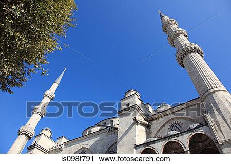 Minarets of sultan ahmed mosque View Large Photo Image Stock Image - Minarets of sultan ahmed mosque. Fotosearch
