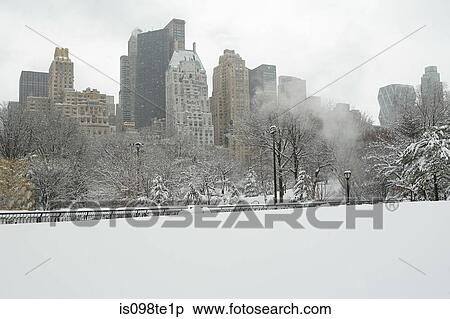 Central park in the snow View Large Photo Image Stock Photography - Central park in the snow. Fotosearch