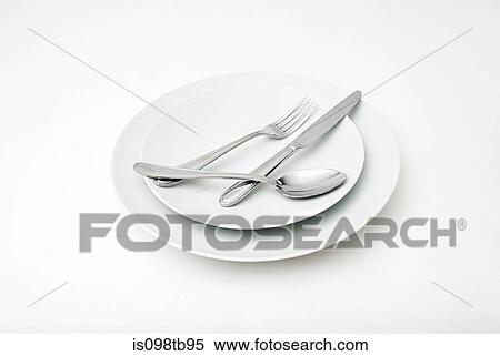 Cutlery on plates View Large Photo Image Stock Photography - Cutlery on plates. Fotosearch
