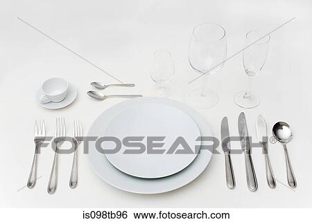 Formal place setting View Large Photo Image Stock Photograph - Formal place setting. Fotosearch
