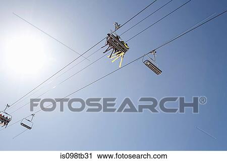 Low angle view of ski lift View Large Photo Image Stock Image - Low angle view of ski lift. Fotosearch