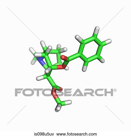 Stock Photo - Cocaine molecule. Fotosearch