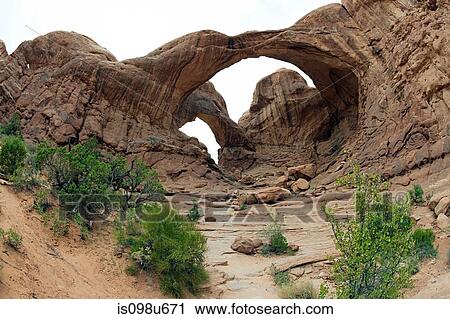 Double Arch, Arches National park, Utah, USA View Large Photo Image Stock Image - Double Arch, Arches National park, Utah, USA. Fotosearch