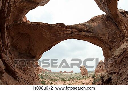Double Arch, Arches National park, Utah, USA View Large Photo Image Stock Image - Double Arch, Arches National park, Utah, USA. Fotosearch