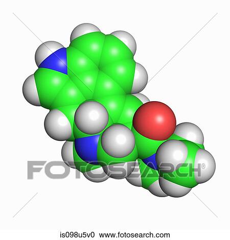 Stock Image - LSD molecule. Fotosearch
