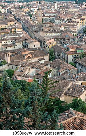 Aerial of Verona old town, Italy View Large Photo Image Stock Photo - Aerial of Verona old town, Italy. Fotosearch