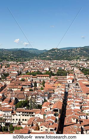 Aerial view of old town, Florence, Italy View Large Photo Image Stock Photography - Aerial view of old town, Florence, Italy. Fotosearch