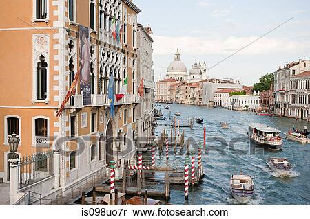 Boats on Grand Canal, Venice, Italy View Large Photo Image Stock Photography - Boats on Grand Canal, Venice, Italy. Fotosearch