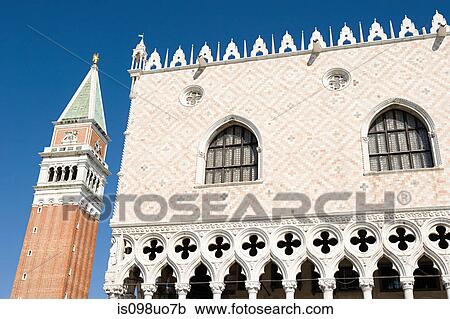 Campanile and Palazzo Ducale, Venice, Italy View Large Photo Image Stock Image - Campanile and Palazzo Ducale, Venice, Italy. Fotosearch