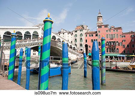 Rialto bridge and grand canal, Venice, Italy View Large Photo Image Picture - Rialto bridge and grand canal, Venice, Italy. Fotosearch