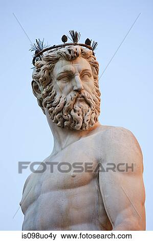 Statue of Neptune, Piazza della Signoria, Florence, Italy View Large Photo Image Stock Photo - Statue of Neptune, Piazza della Signoria, Florence, Italy. Fotosearch
