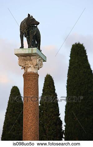 Statue of Romulus and Remus and the wolf, Pisa, Italy View Large Photo Image Picture - Statue of Romulus and Remus and the wolf, Pisa, Italy. Fotosearch