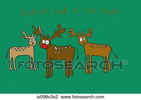 Rudolph had a red nose View Large Photo Image Stock Image - Rudolph had a red nose. Fotosearch