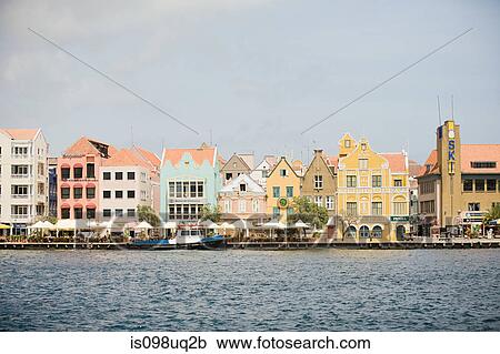 Stock Image - Willemstad harbor, Curacao, Antilles. Fotosearch