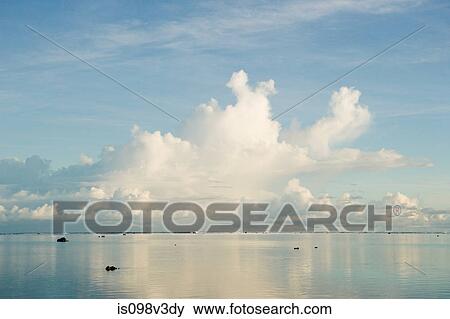 Stock Photo - Clouds over South Pacific Ocean. Fotosearch