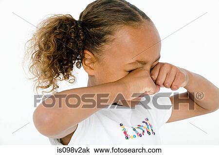 Stock Image - Girl crying. Fotosearch