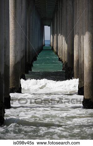 View underneath pier View Large Photo Image Stock Photograph - View underneath pier. Fotosearch