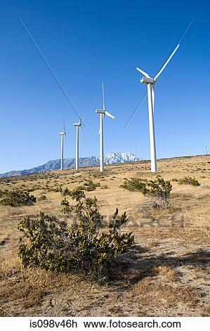 Stock Image - Wind farm, Indian Wells, California, USA. Fotosearch