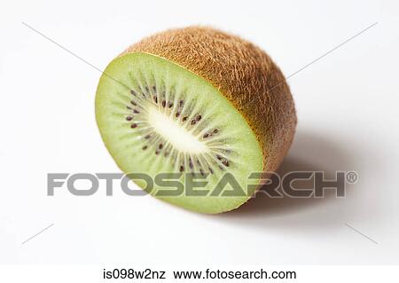 Half a kiwi on white background View Large Photo Image Stock Photo - Half a kiwi on white background. Fotosearch