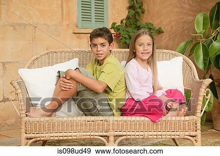 Portrait of young brother and sister View Large Photo Image Stock Photo - Portrait of young brother and sister. Fotosearch